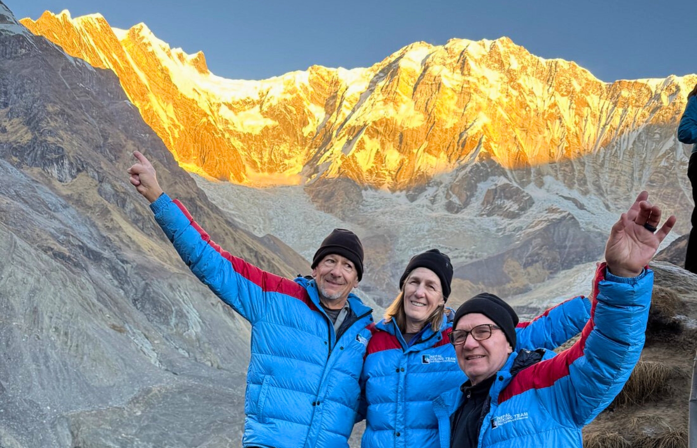 Morning Sunrise view from ABC Trek with Nepal Hiking Team