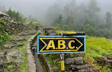 Starting point of ABC Trek   Cost of ABC