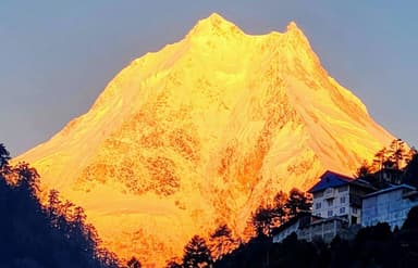 Manaslu is the eighth-highest mountain in the world at 8,163 metres