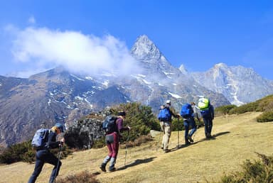 Hike to Everest view hotel from Namche Bazaar