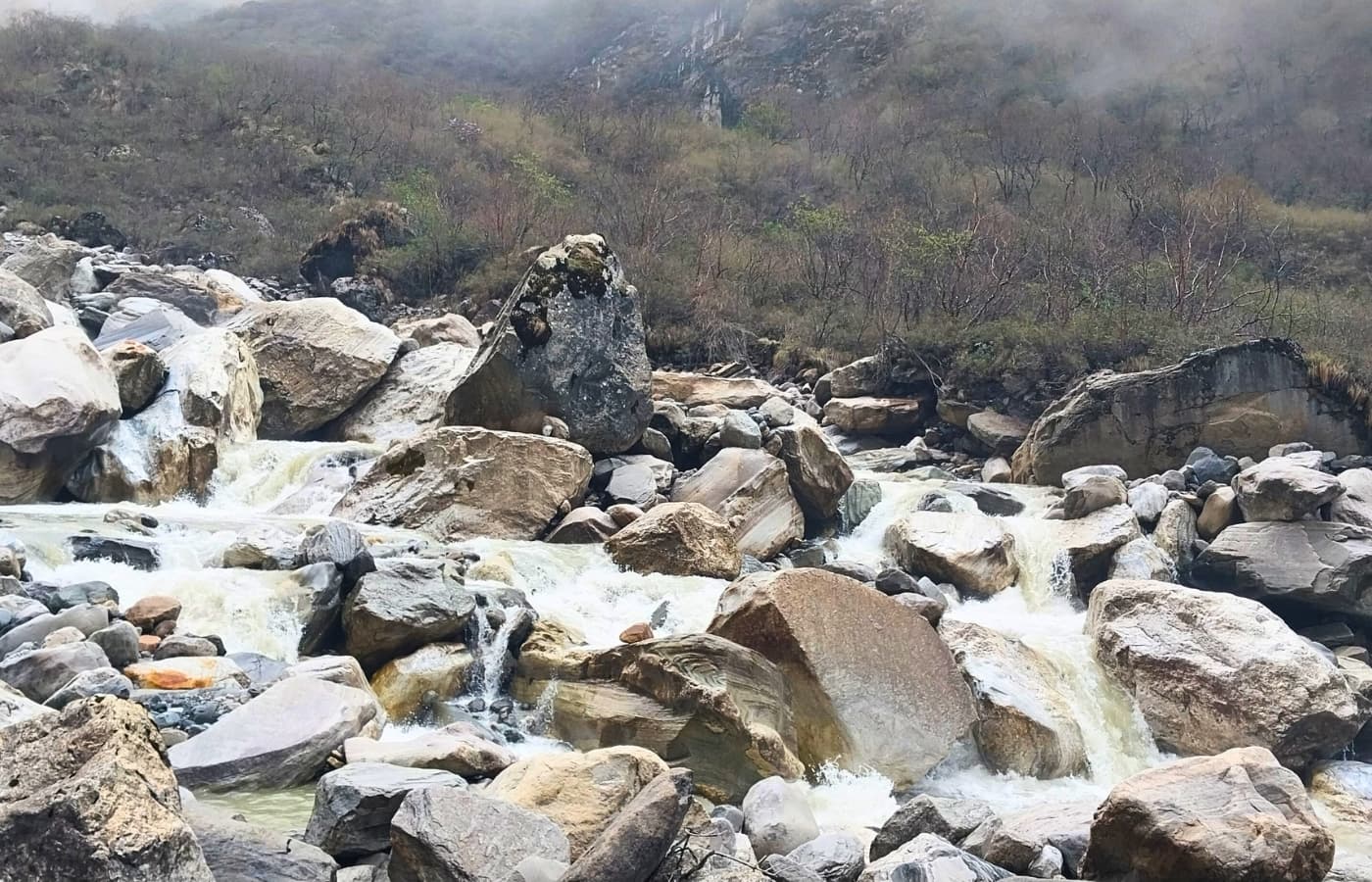 River flowing directly from Annapurna Sanctuary