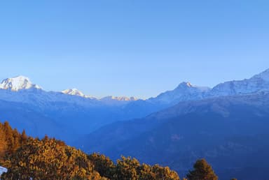 Beautiful views of mountains from ghorepani