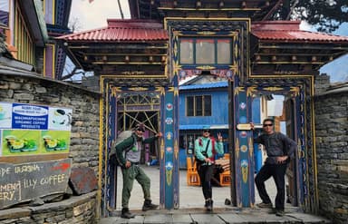 Nubri valley and monastery of Manaslu