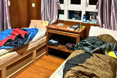 Accommodation of Langtang Trek  Bed and sleeping jacket