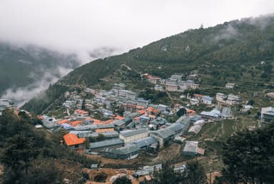 Namche Bazaar view Sherpa trading Center