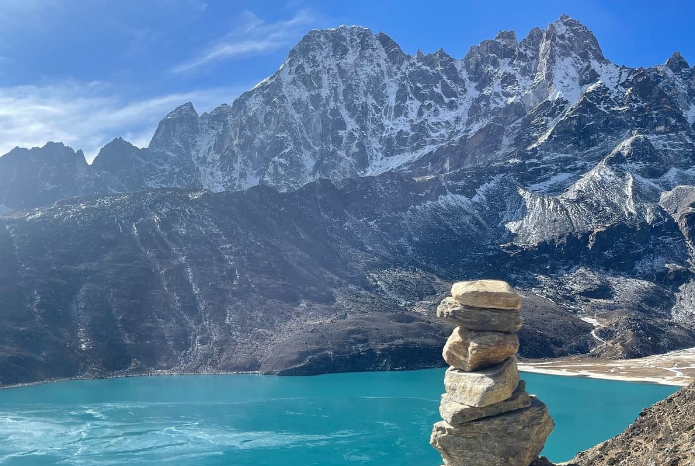 Gokyo Lakes trek is a beautiful hike to the famous turquoise lakes of Gokyo