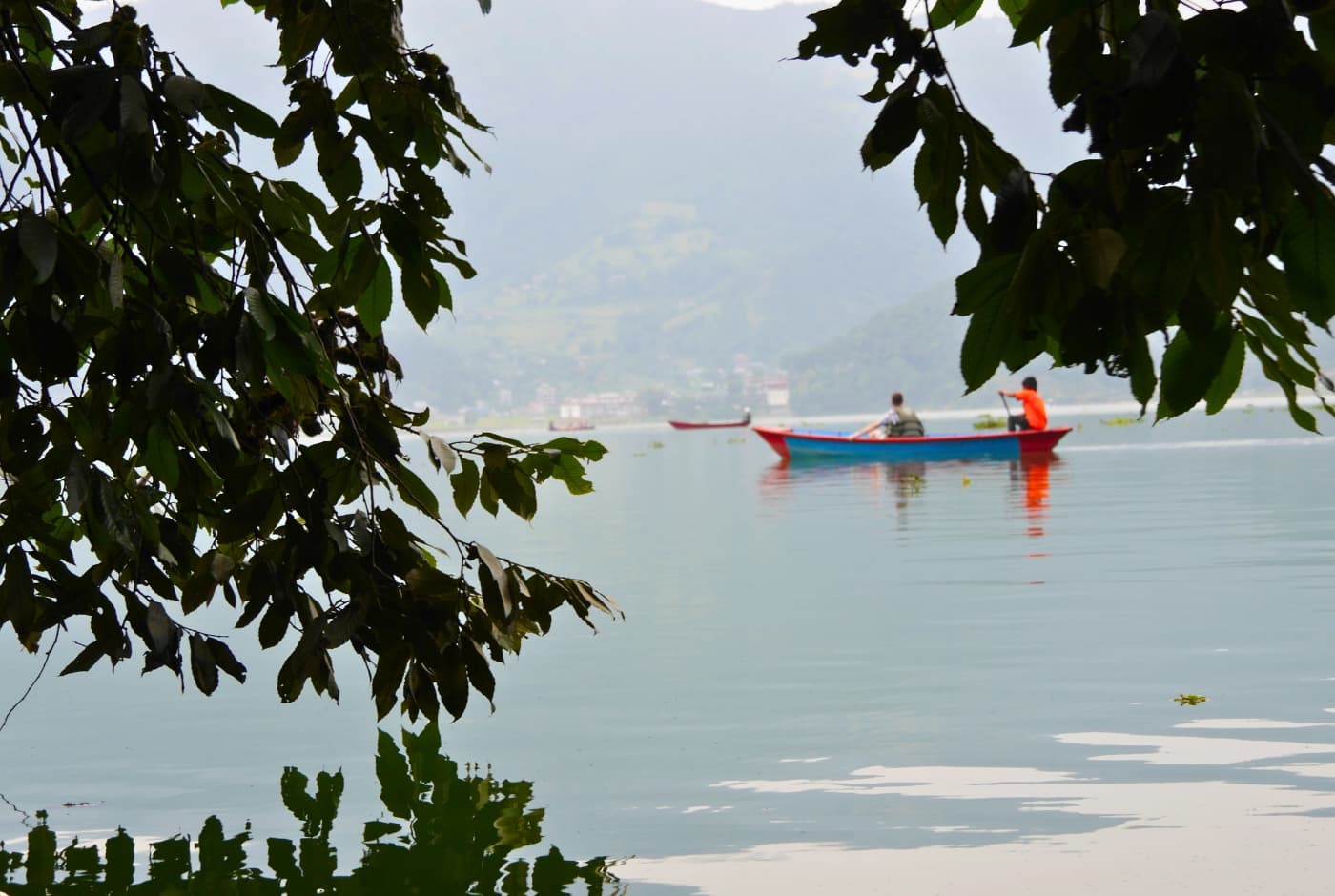 Boat riding pokhara fewa lake