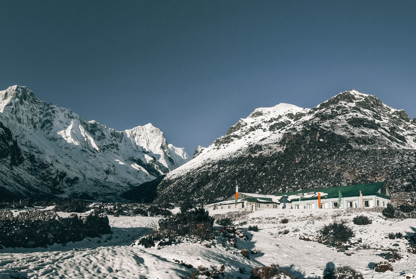 Winter time Everest Luxury trek   Kongde village Everest