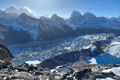 View form Gokyo Ri   High Passes trek in Nepal