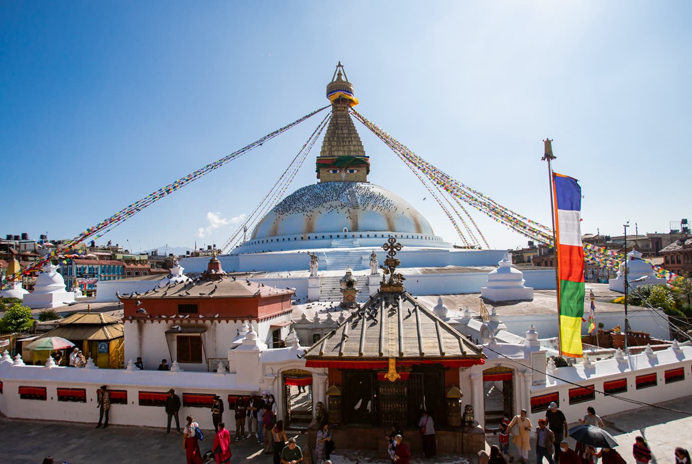 Boudhanath Stupa Front View