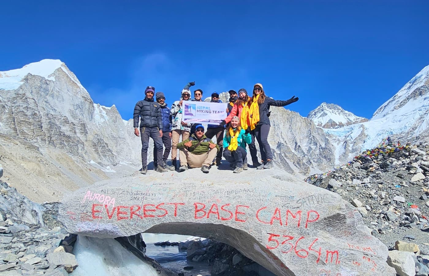 Height of everest Base camp is 5346m