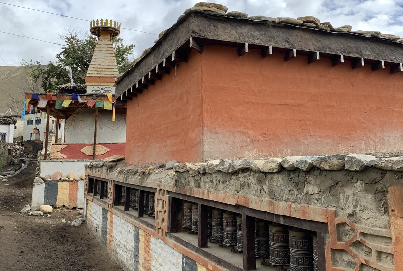 A traditional Tibetan style building in Upper Mustang