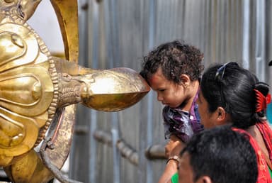 Taking some blessings from temple