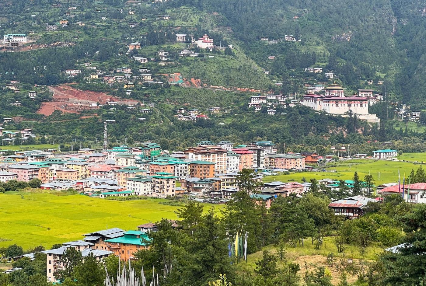 Paro Valley and Rinpung Dzong