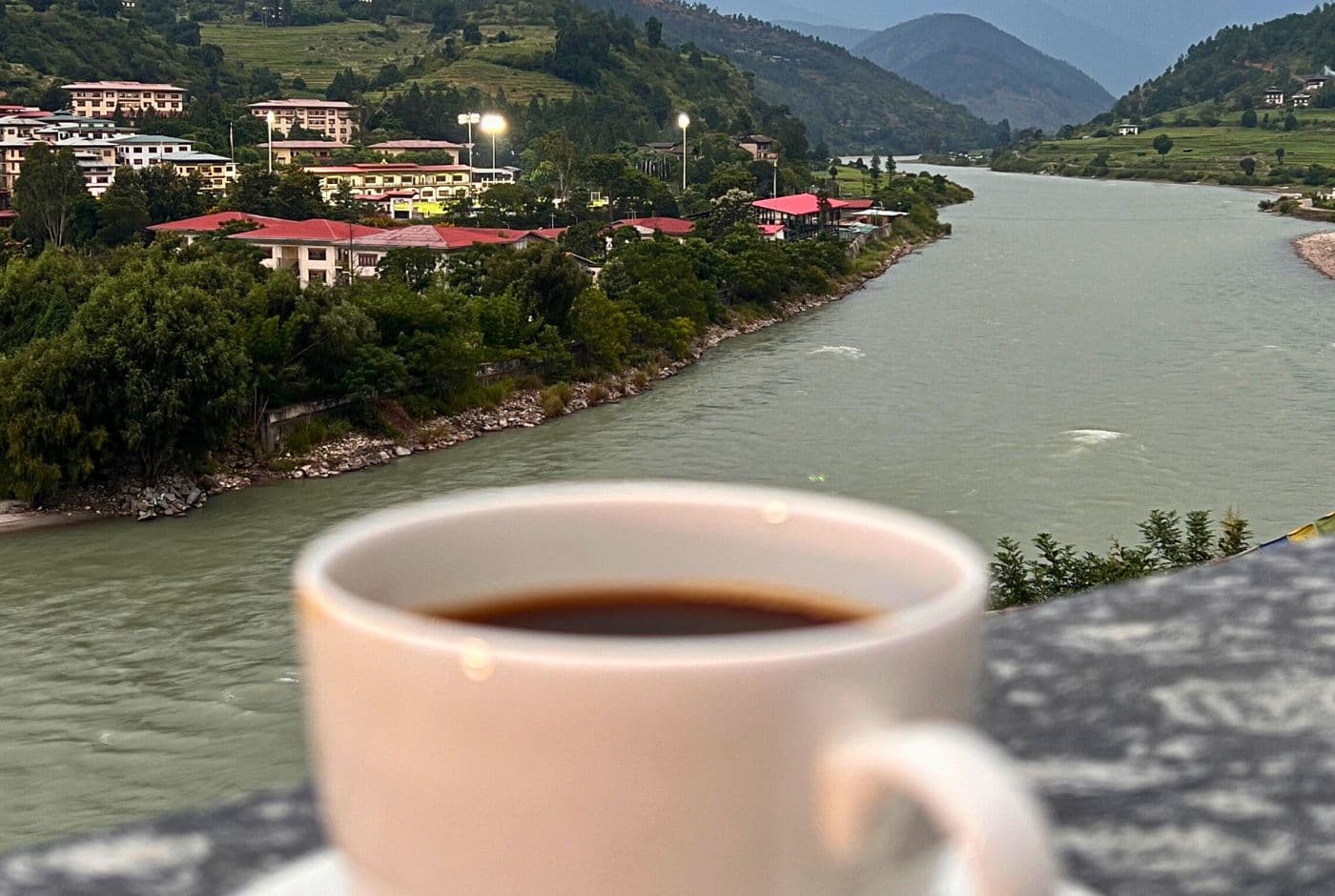 Riverside View in Bhutan around Paro