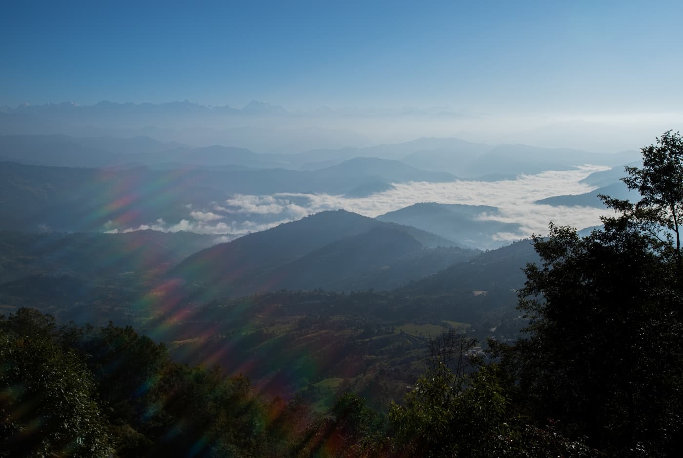 Sunrise view from Nagarkot   day tour Nepal