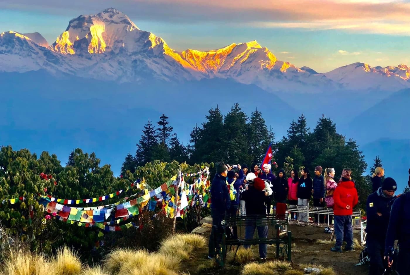 Sunrise at Poon Hill with Mt. Dhaulagiri