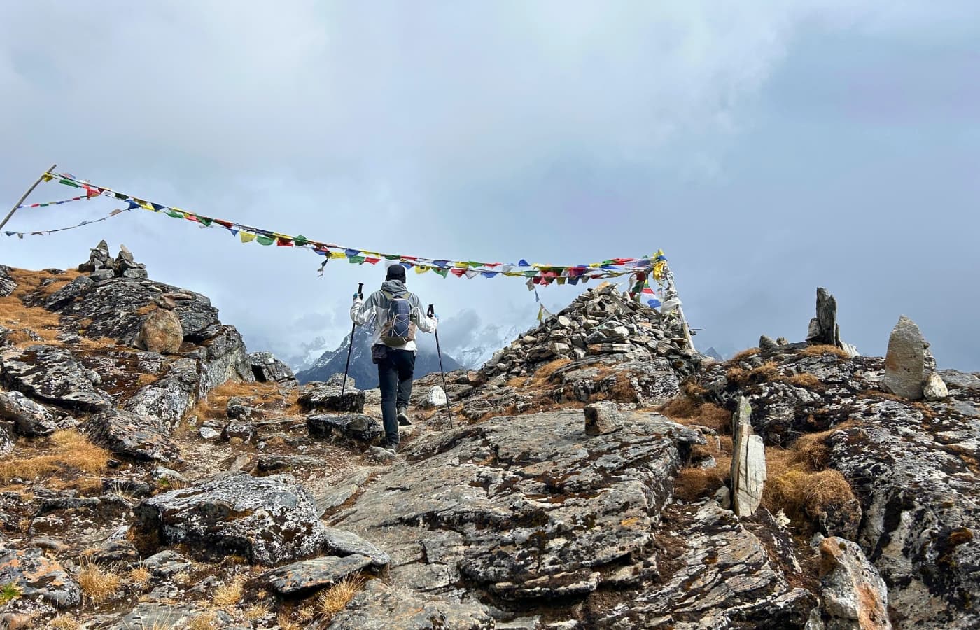 Highest point of Kanchenjunga Base Camp Trek