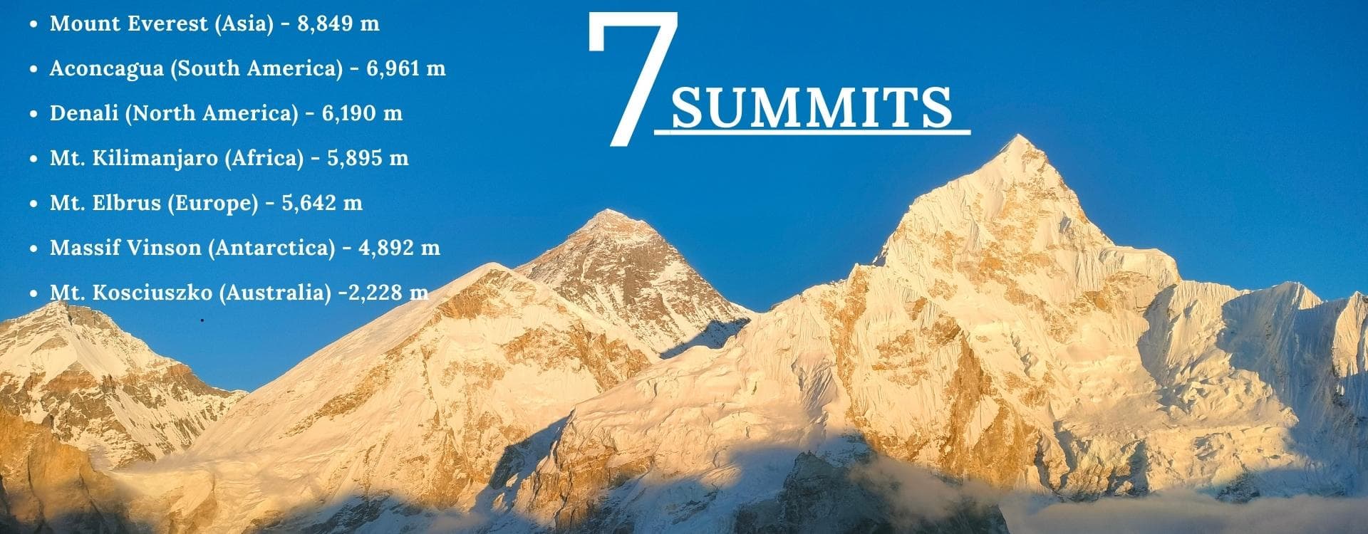 The Seven Summits: World’s Tallest Peaks by Continent