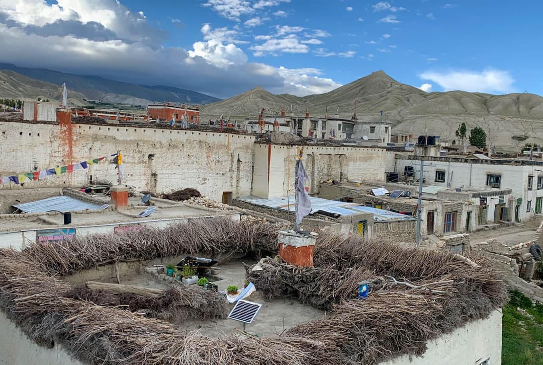 A Rooftop View In The Ancient Capital Of Lo Manthang